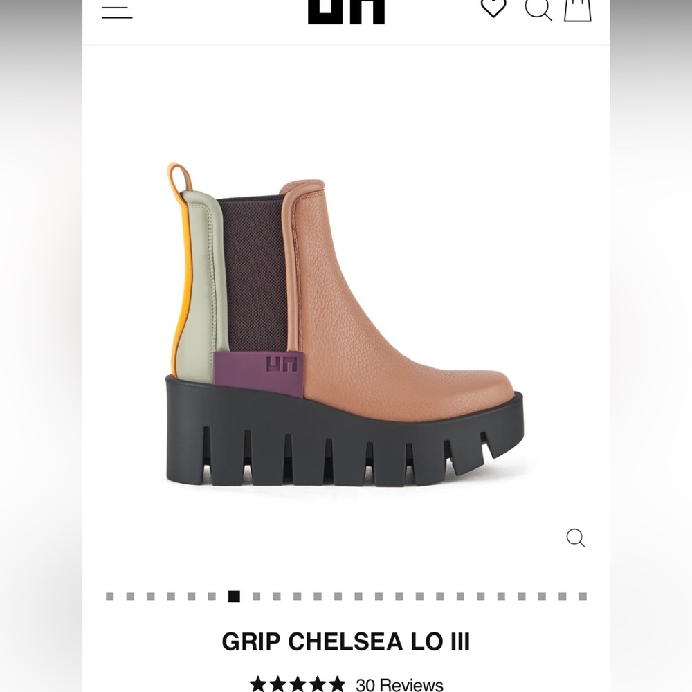 United Nude Tan Multi-Accent Platform Chelsea Boot
